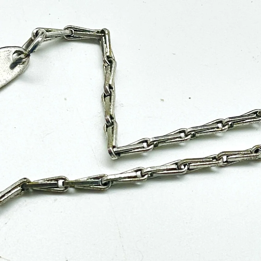 Signed Whiting and Davis Necklace Silver Tone Snake Chain Vintage Classic